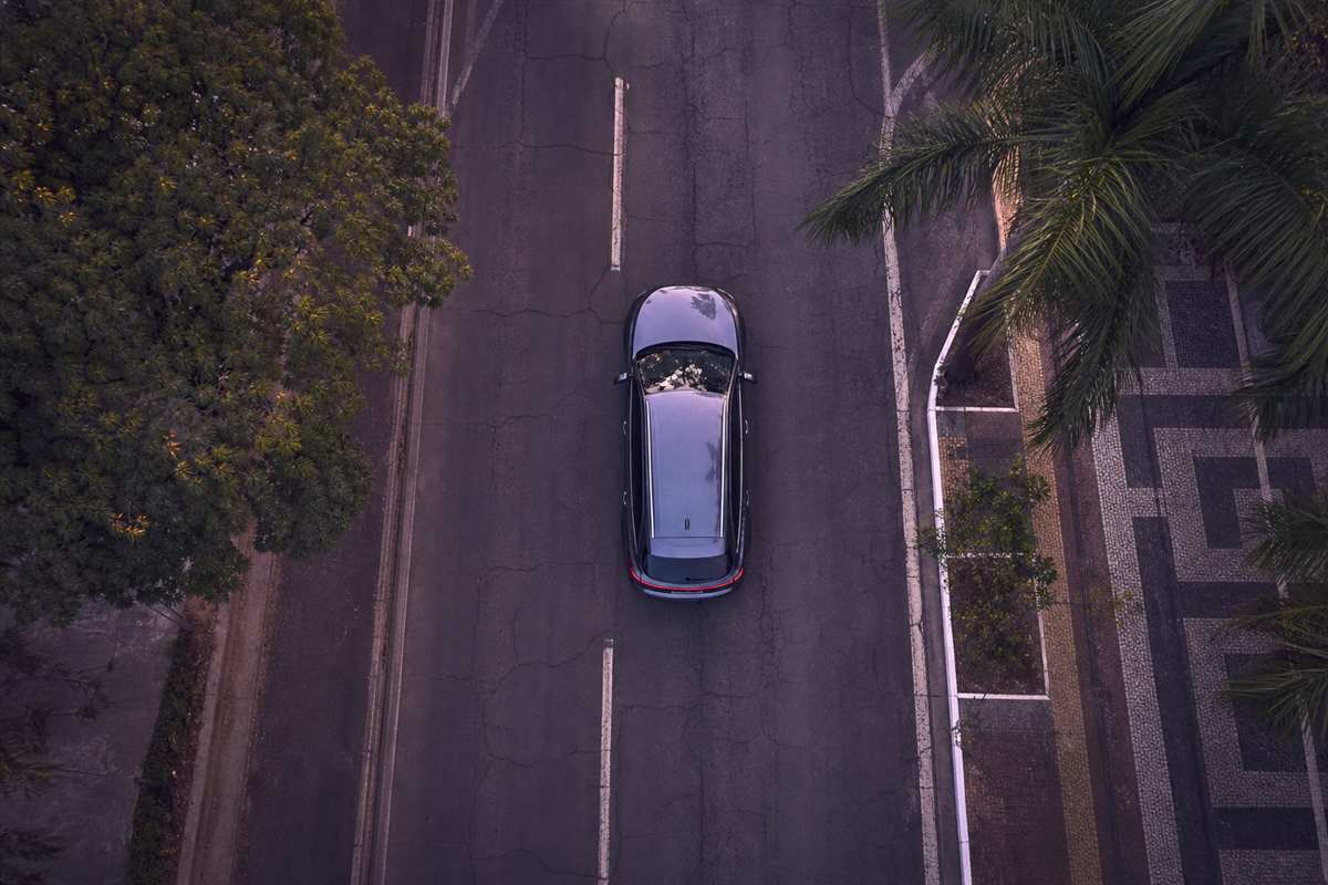 Vista aérea de avenida em Mato Grosso do Sul